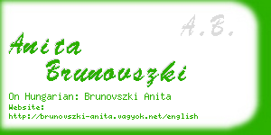 anita brunovszki business card